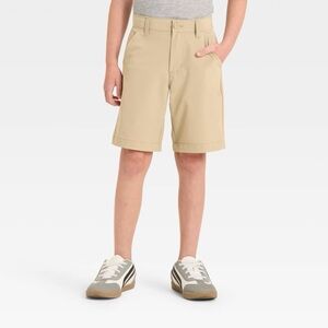 NWT Cat & Jack Kids Khaki Quick Dry Shorts. Adjustable waist, easy snap closure.